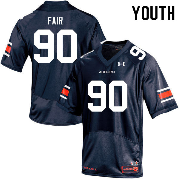 Auburn Tigers Youth Tony Fair #90 Navy Under Armour Stitched College 2021 NCAA Authentic Football Jersey AWK4774FT